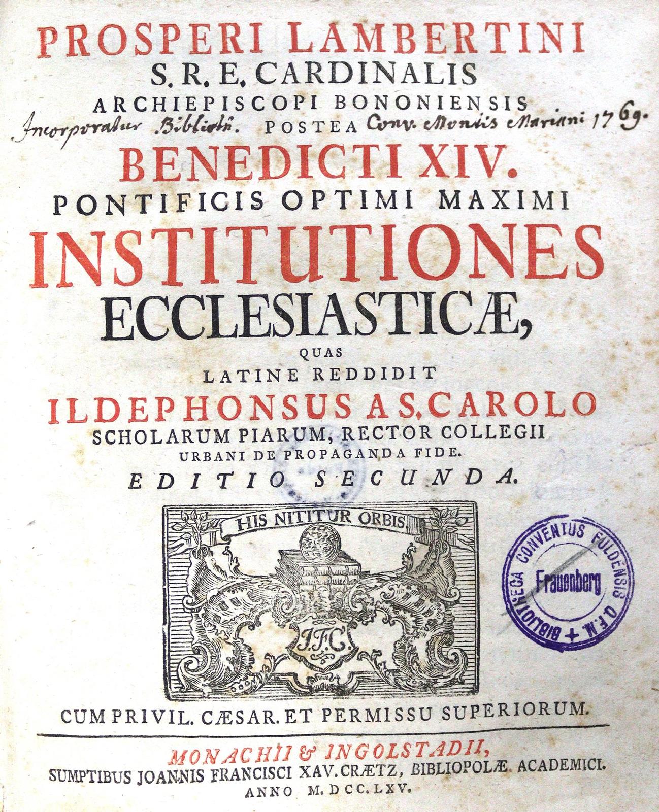 Prosperi Lambertini... | Bild Nr.1