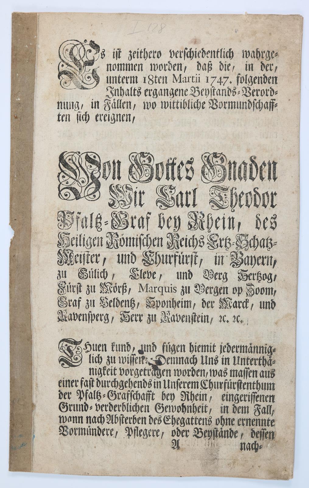 Churfürstlich Pfalz Bey Rhein, | Bild Nr.2