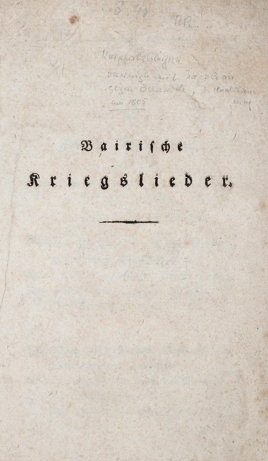 Bairische Kriegslieder. | Bild Nr.2