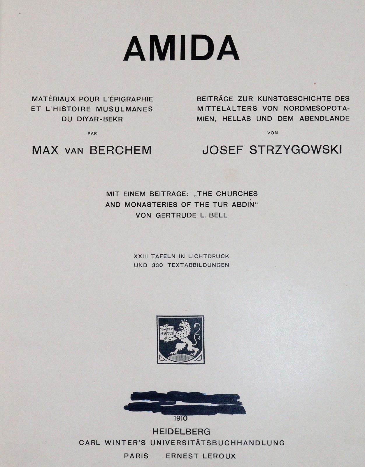 Berchem,M.v. u. J.Strzygowski. | Bild Nr.1