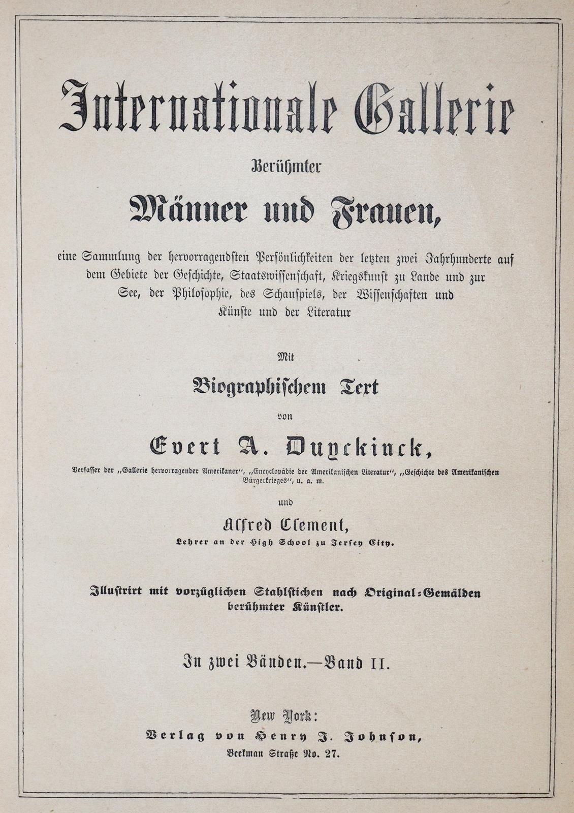 Duyckinck,E.A. u. A.Clement. | Bild Nr.1