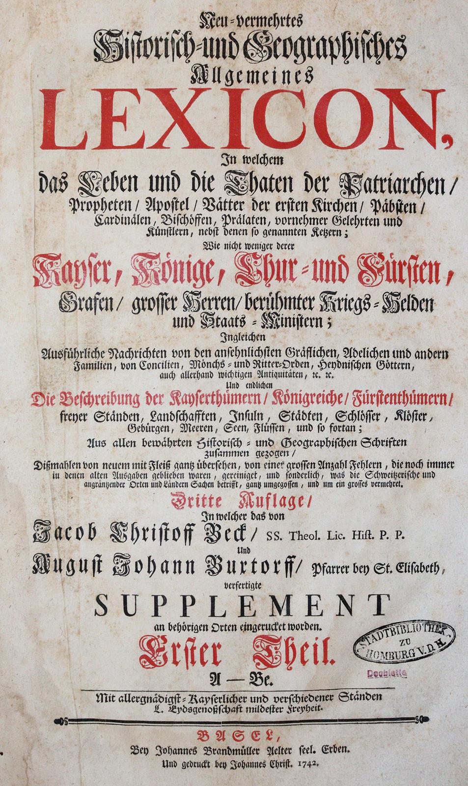 (Iselin,J.C.). | Bild Nr.1