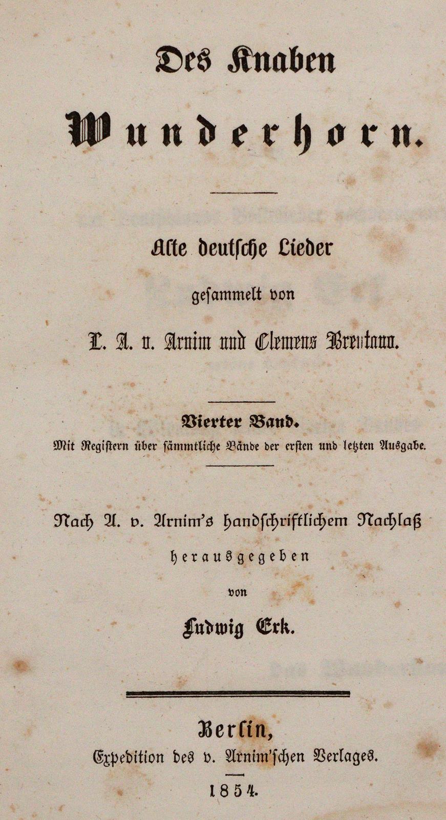 Arnim,L.A.v. u. C.Brentano. | Bild Nr.2