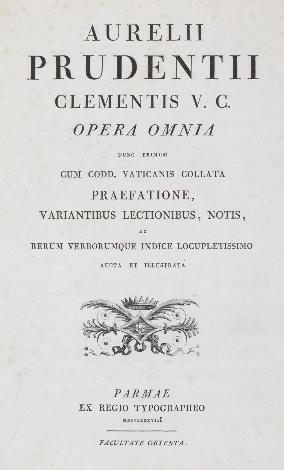 Prudentius (Aurelius P. Clemens). | Bild Nr.1