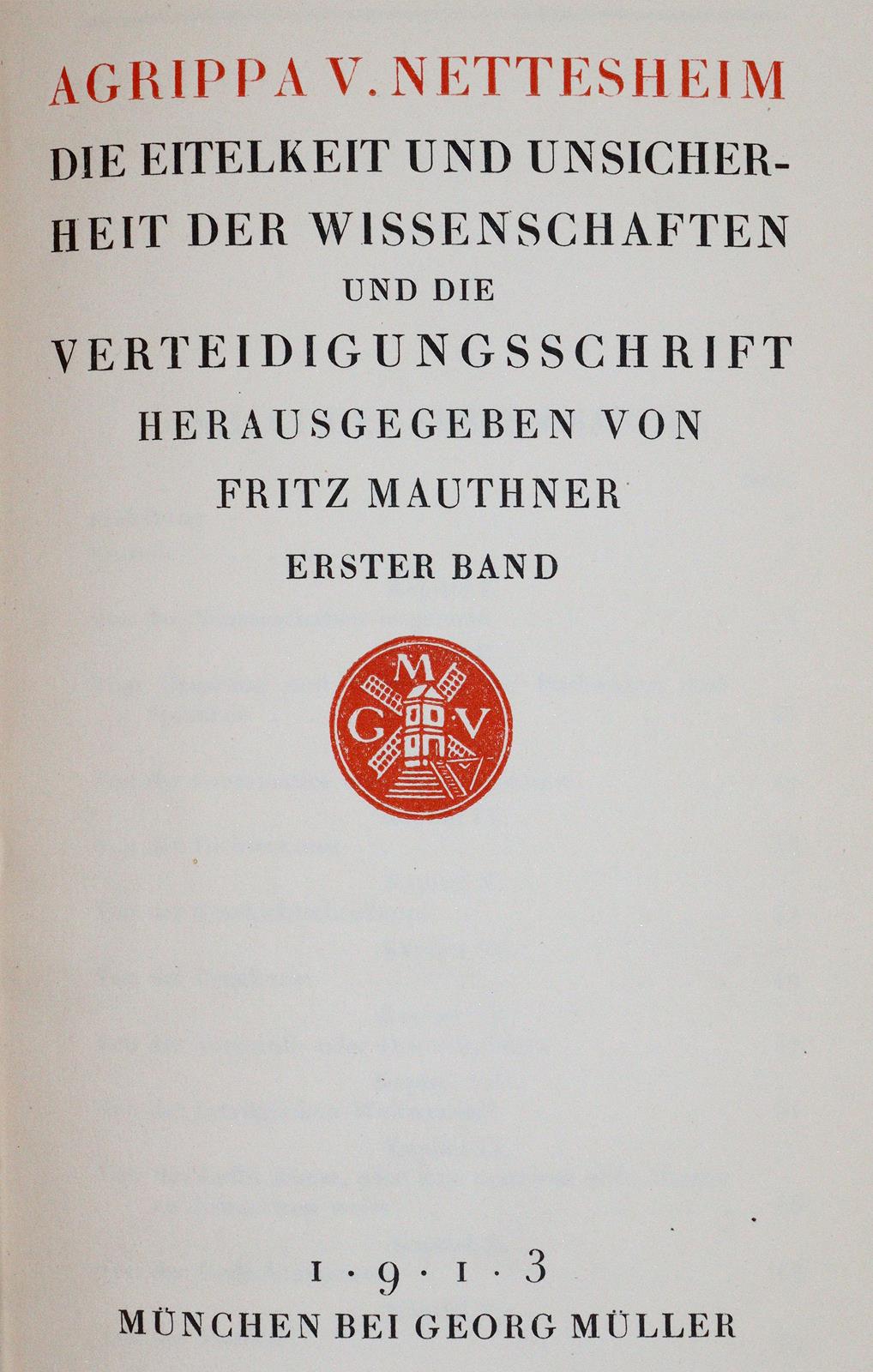 Agrippa von Nettesheim,H.C. | Bild Nr.1