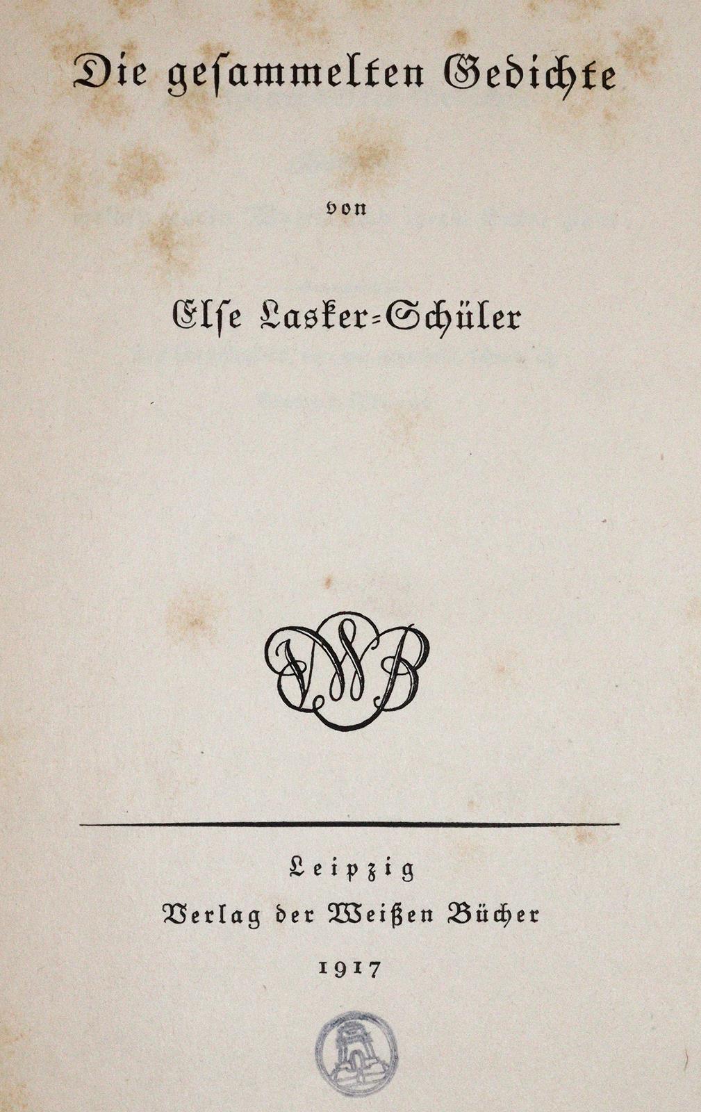 Lasker-Schüler,E. | Bild Nr.1