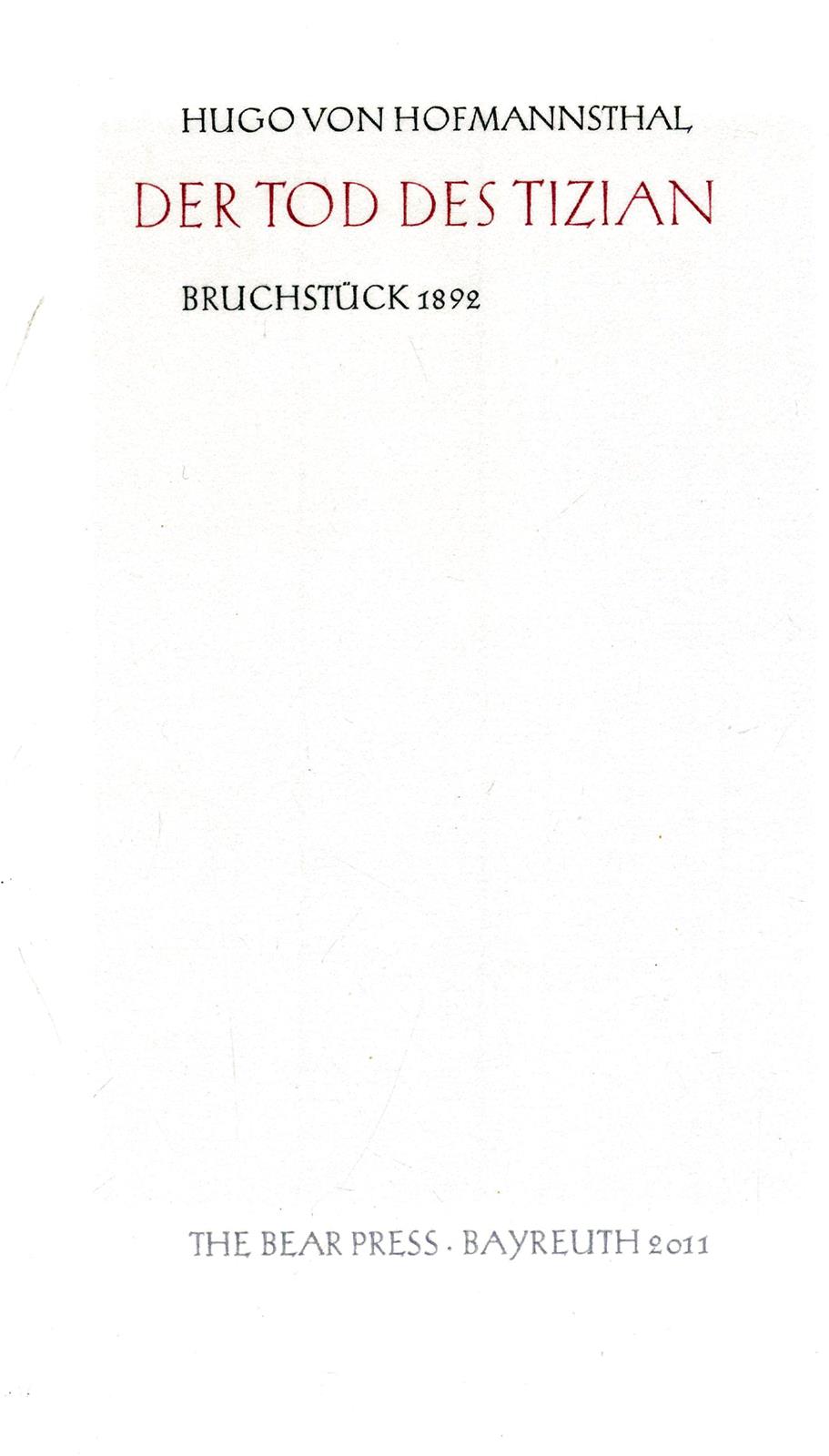 Hofmannsthal,H.v. | Bild Nr.3