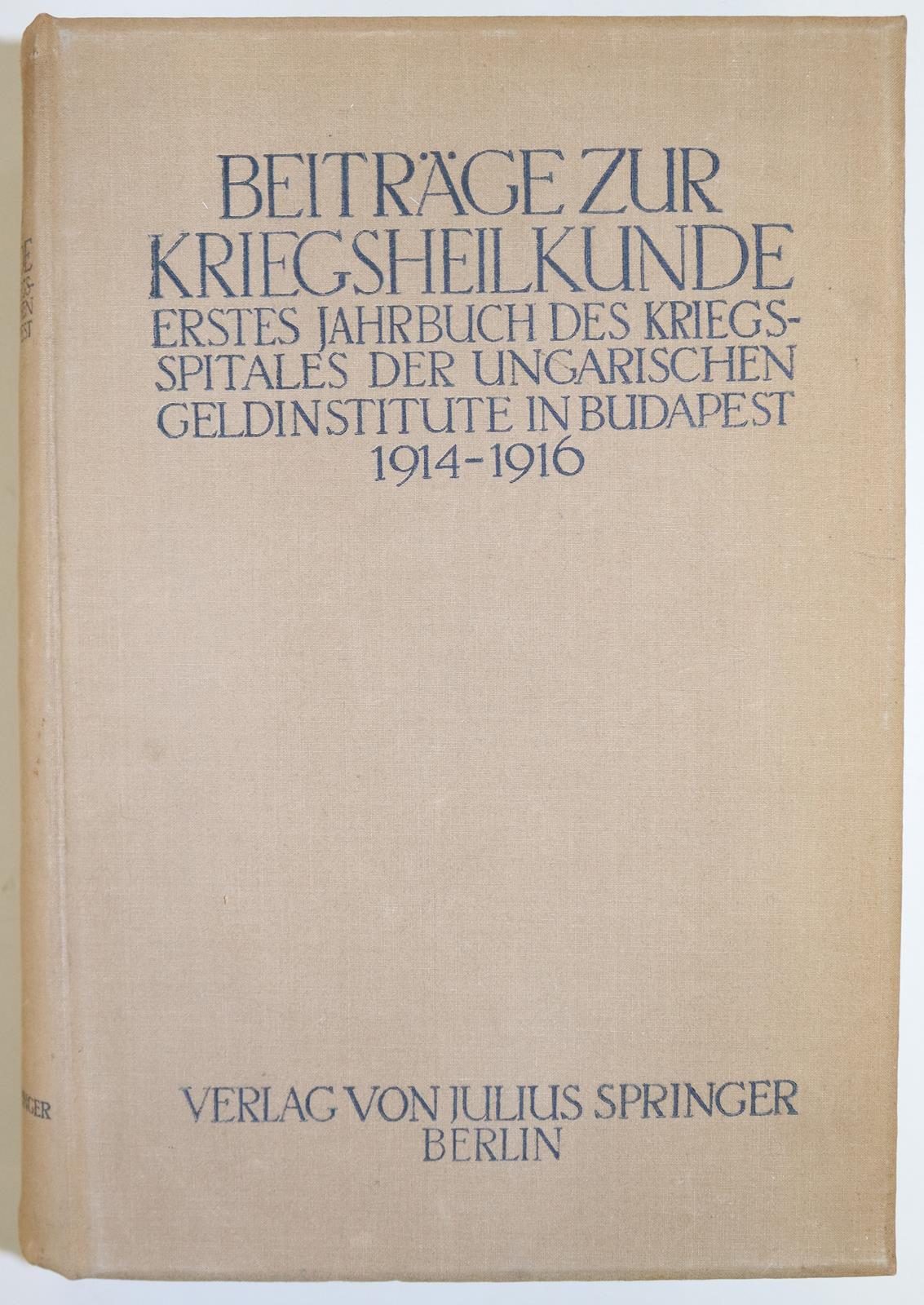 Beiträge zur Kriegsheilkunde. | Bild Nr.1