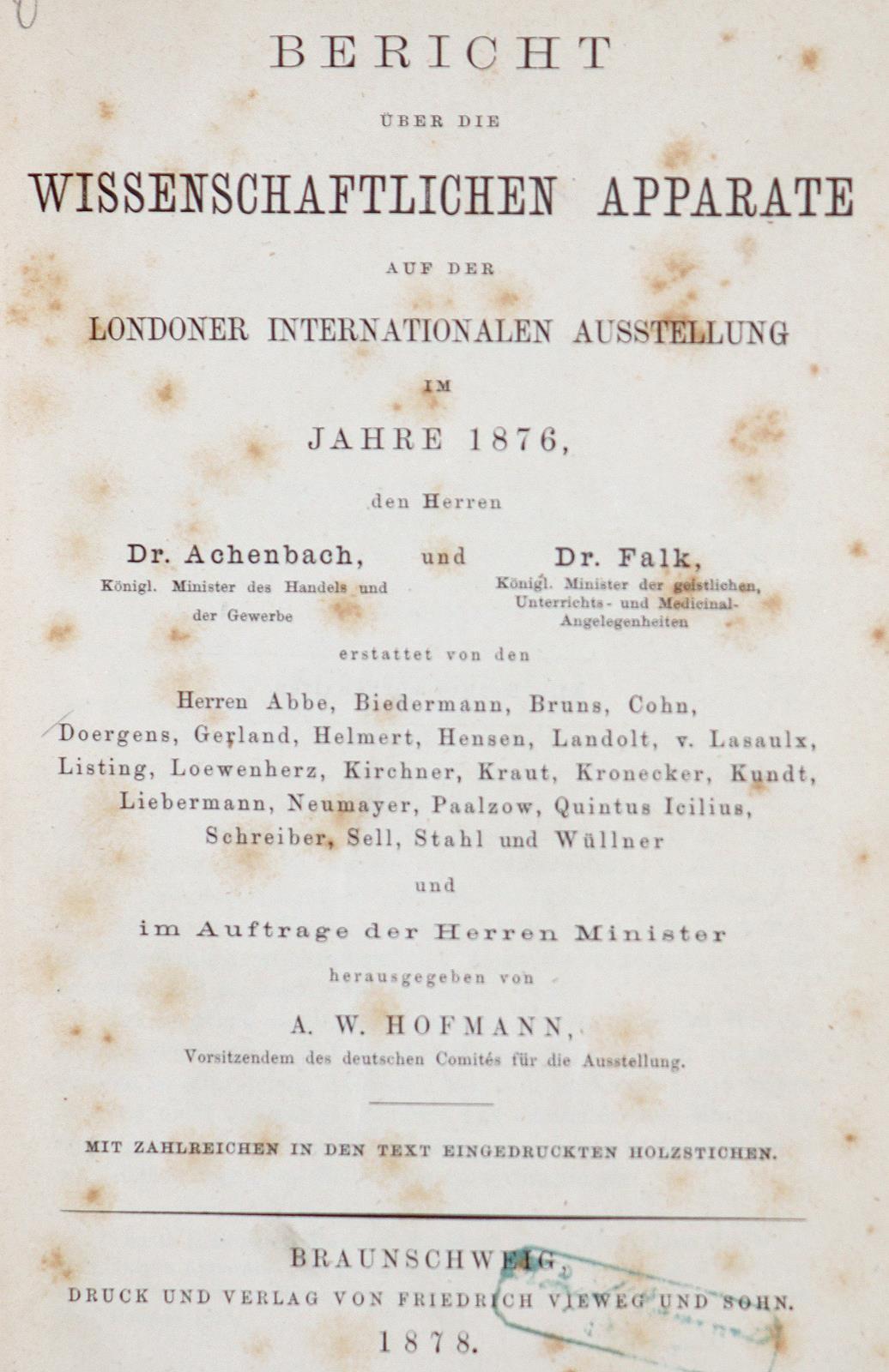 Hofmann,A.W. (Hrsg.). | Bild Nr.1