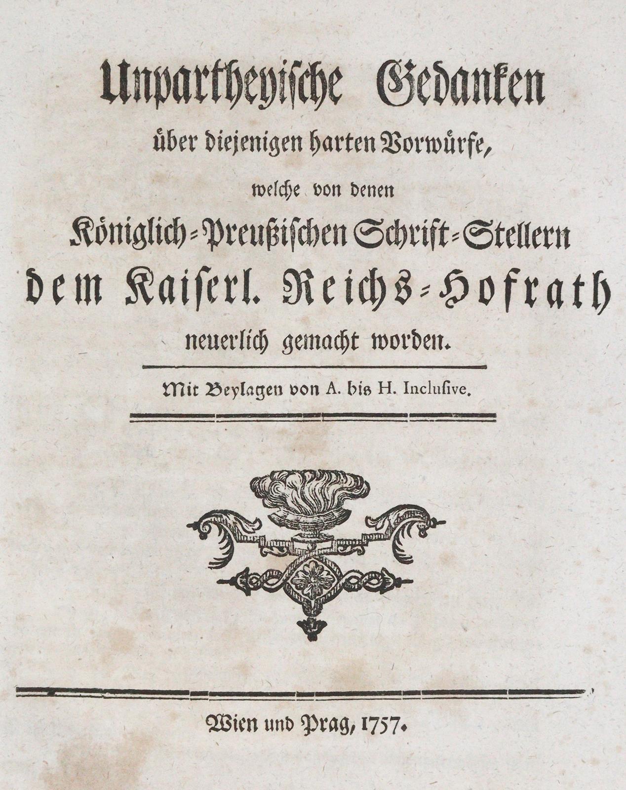 Unpartheyische Gedanken | Bild Nr.1