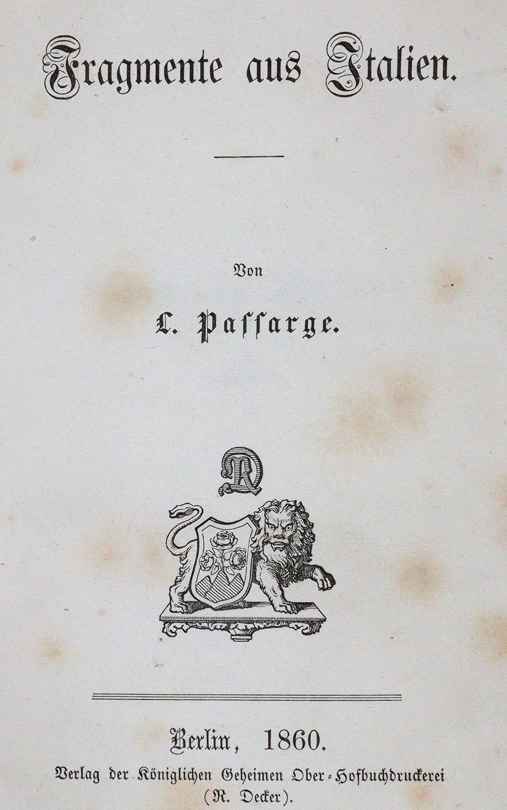 Passarge,L. | Bild Nr.1