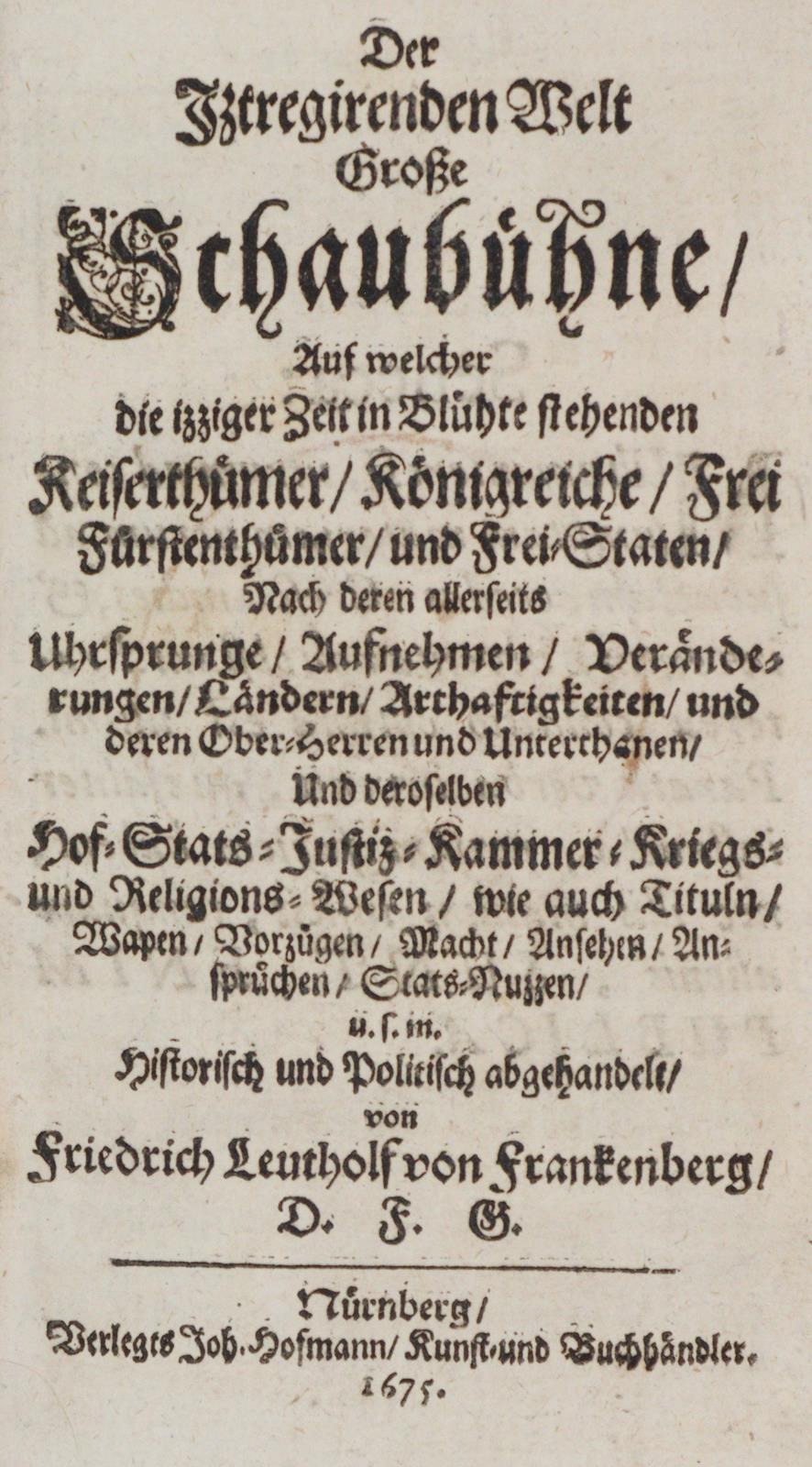 Franckenberg,F.L.v. (d.i. B.v.Zech). | Bild Nr.2