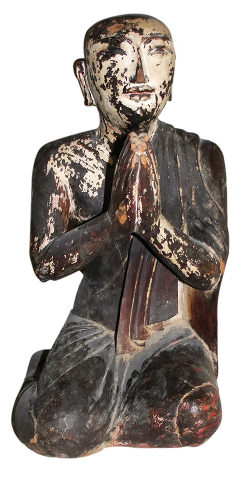 Sariputra, betender Mönch. | Bild Nr.1