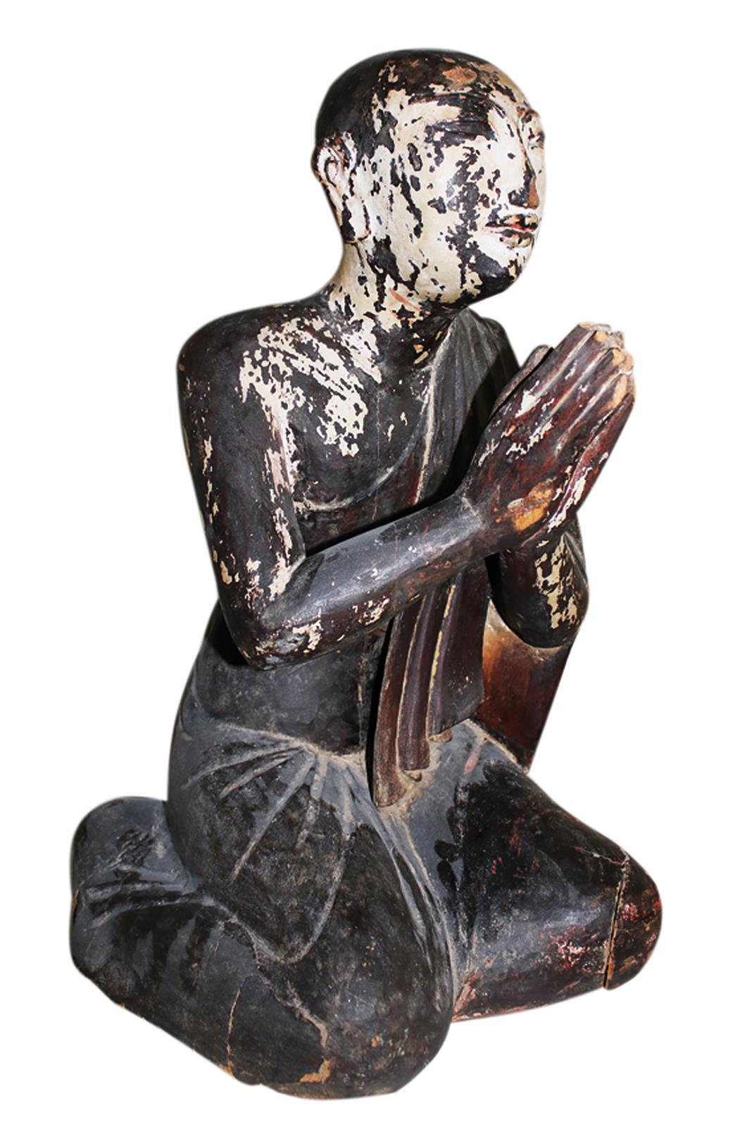 Sariputra, betender Mönch. | Bild Nr.2