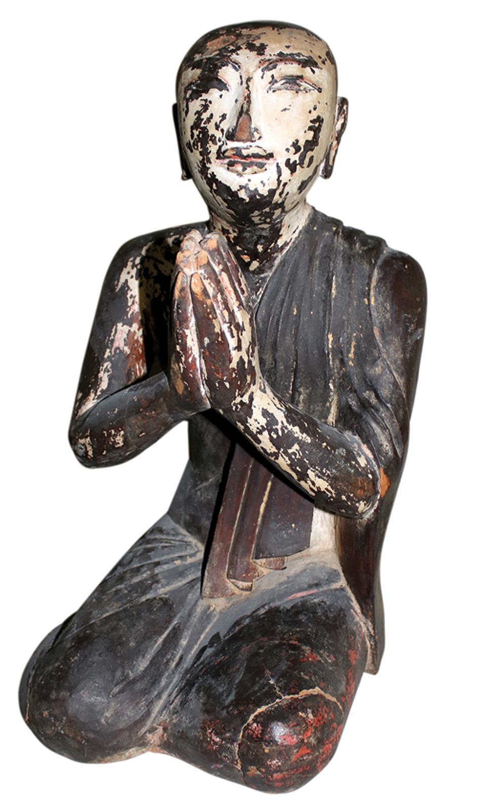 Sariputra, betender Mönch. | Bild Nr.3