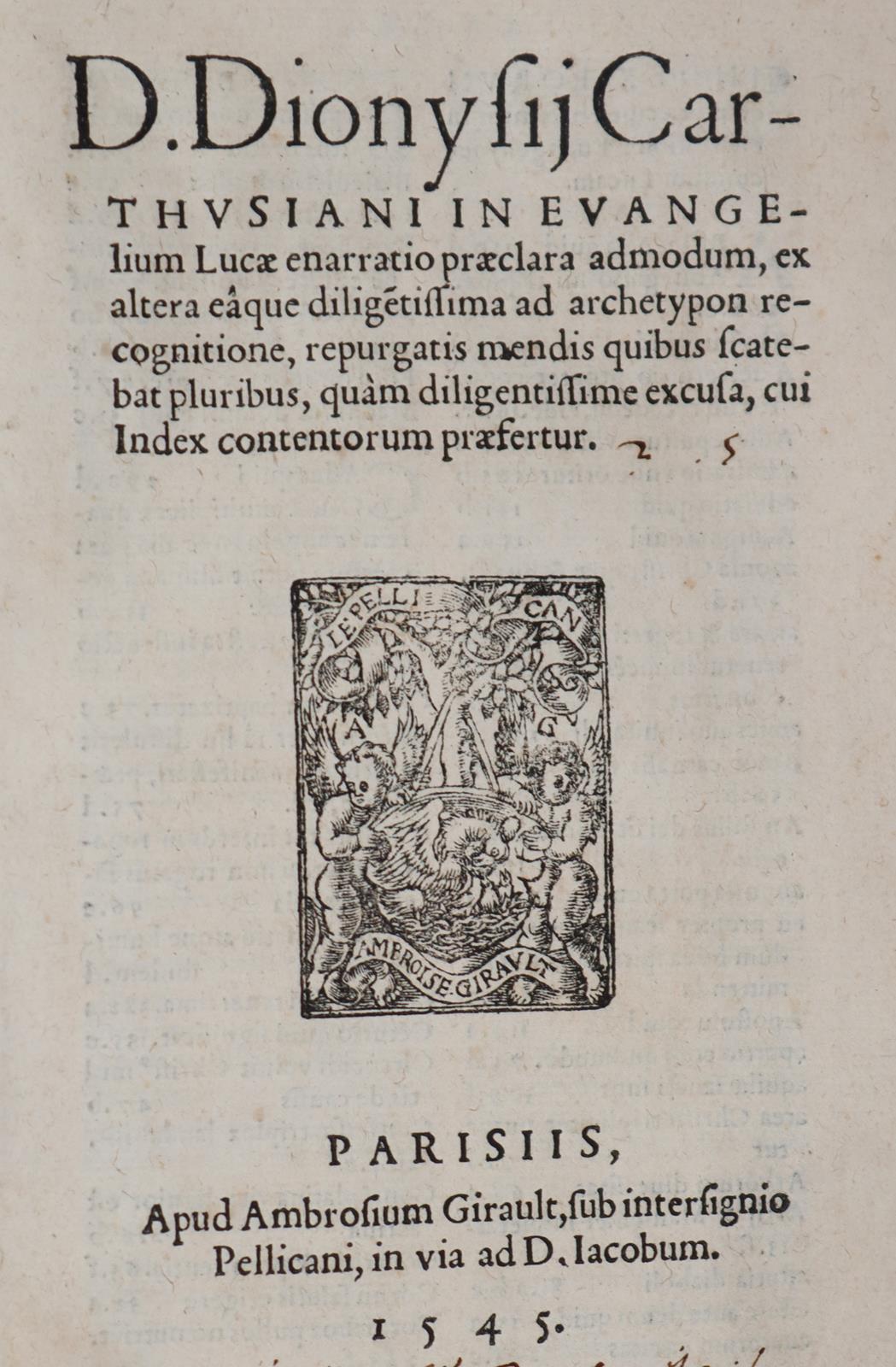 Dionysius Carthusianus. | Bild Nr.1