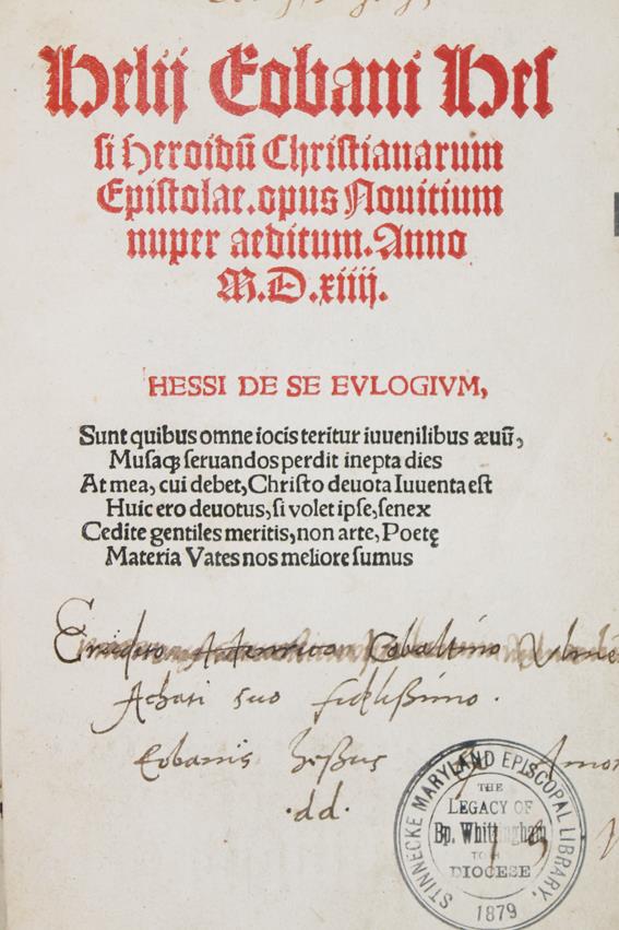 Eobanus Hessus,H. | Bild Nr.1