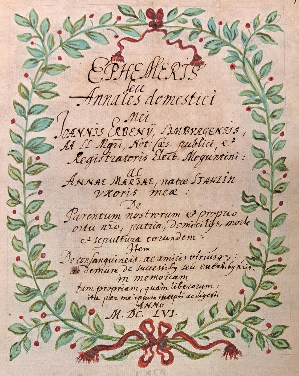 Ephemeris seu Annales | Bild Nr.2