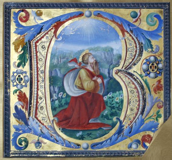 Prachtinitiale B. | Bild Nr.1