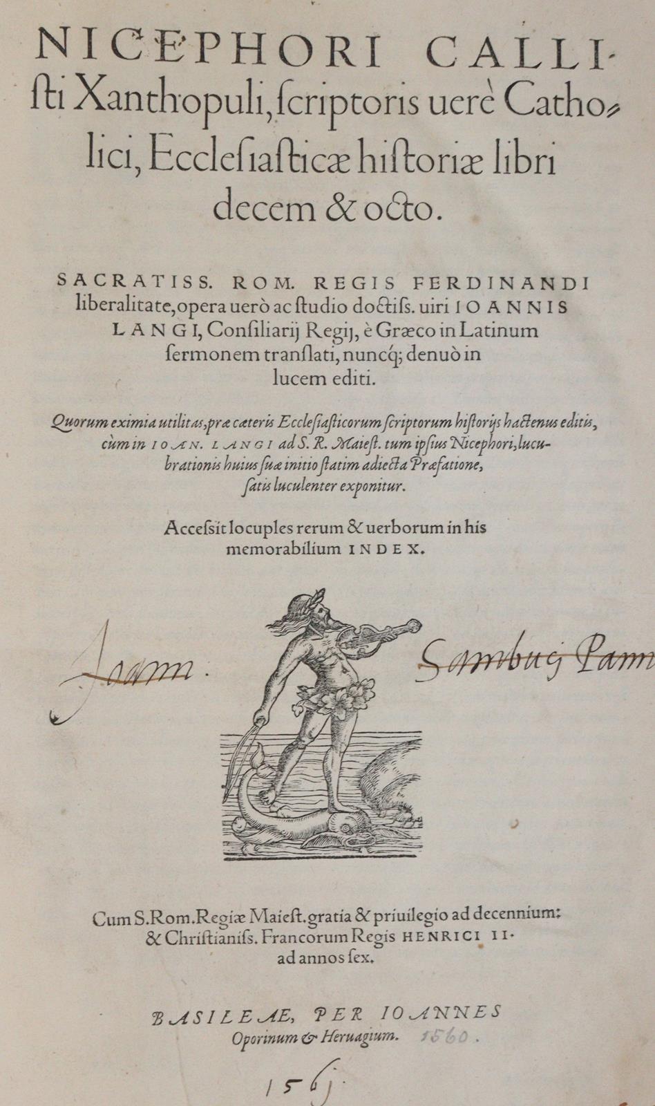 Nicephorus Callistus Xanthopulus. | Bild Nr.1