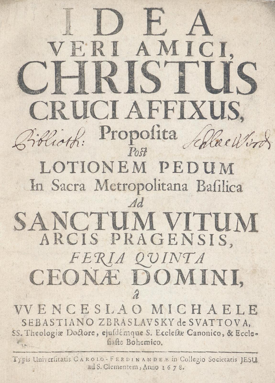 Zbraslavsky de Svattova,W.M.S. | Bild Nr.1