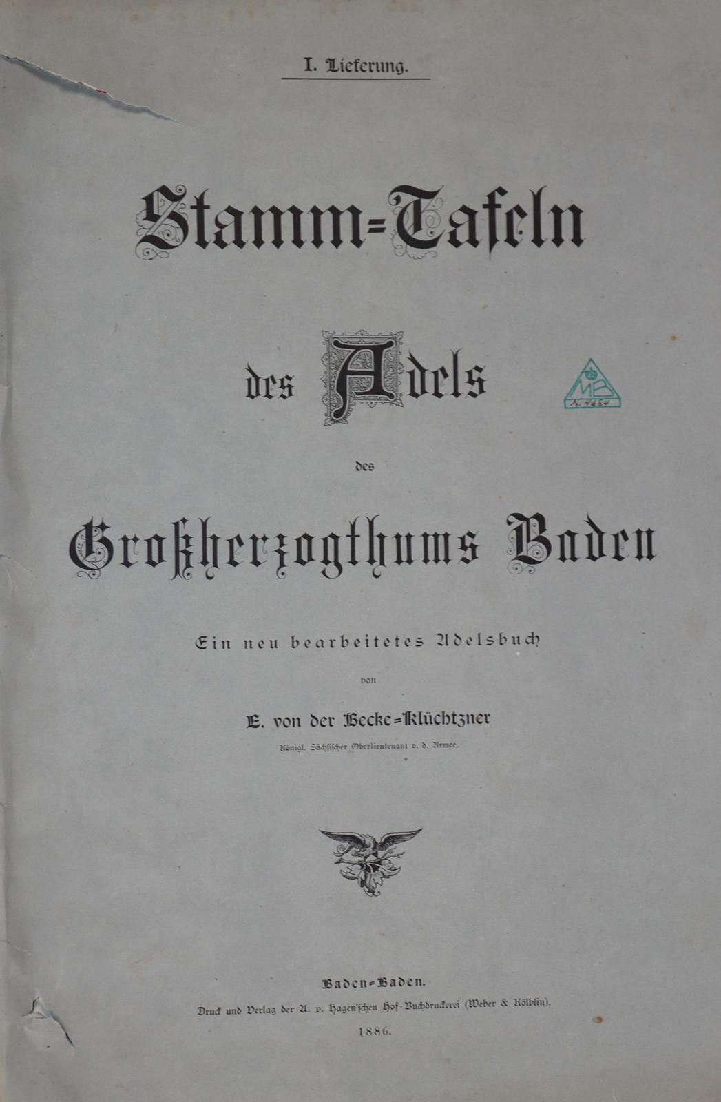 Becke-Klüchtzner,E.v.d. | Bild Nr.1