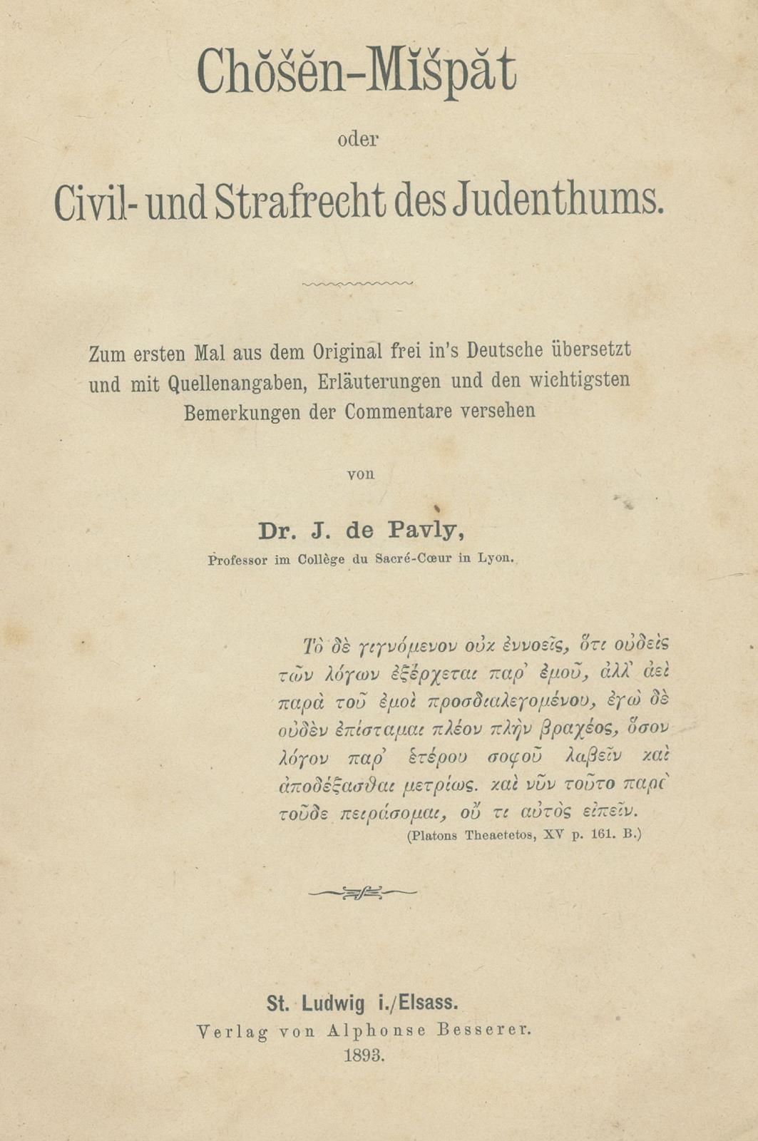 Pavly J. de [d.i. Jean de Pauly], | Bild Nr.1