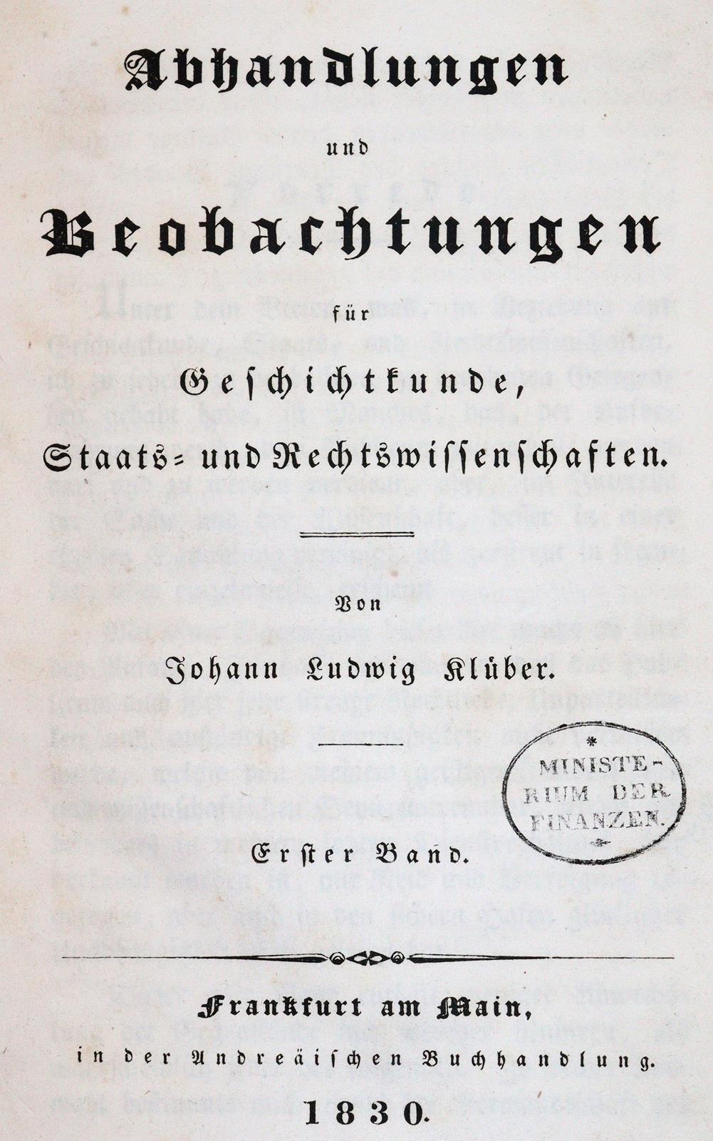 Klüber,J.L. | Bild Nr.1