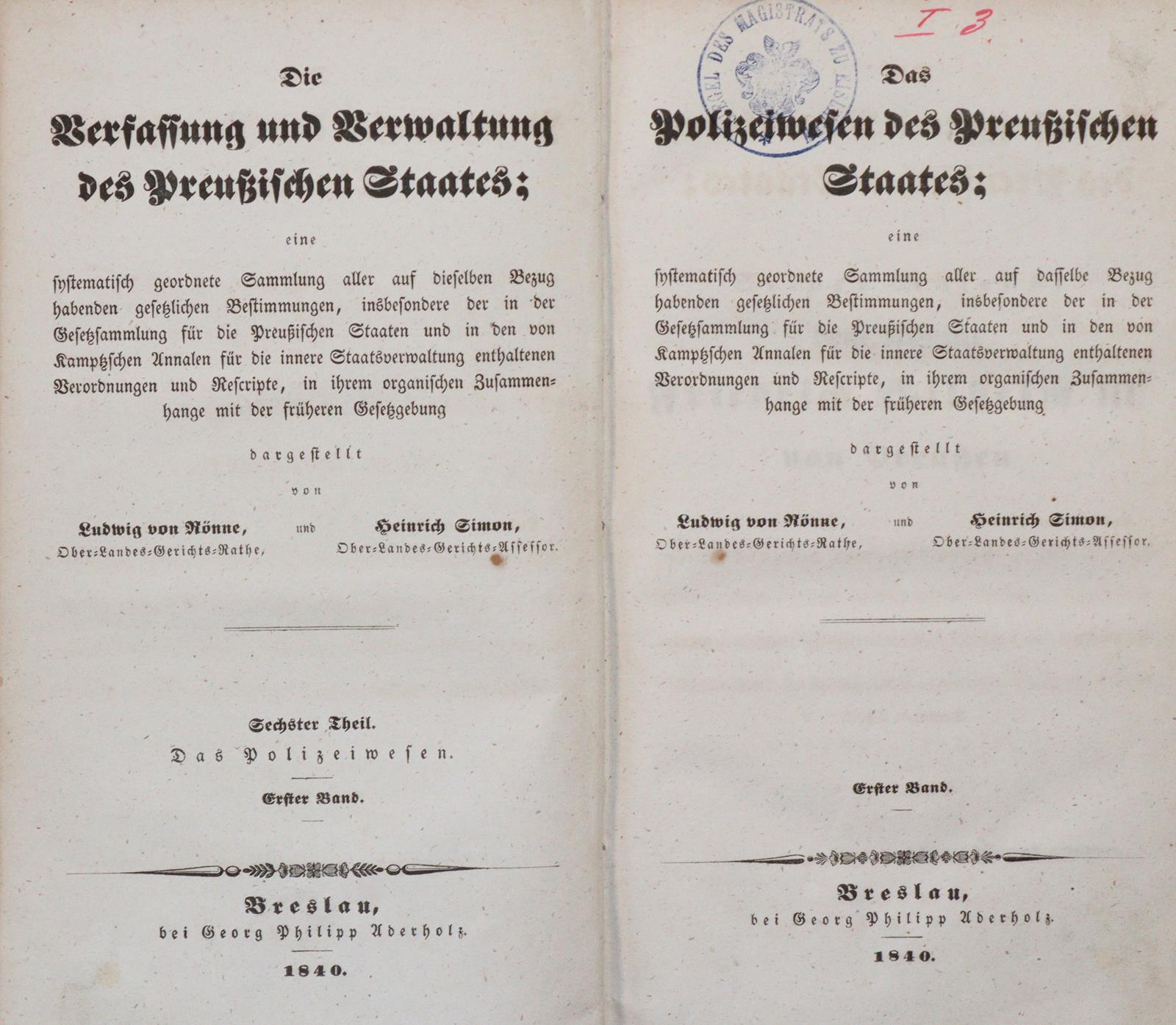 Rönne,L.v. u. H.Simon. | Bild Nr.1