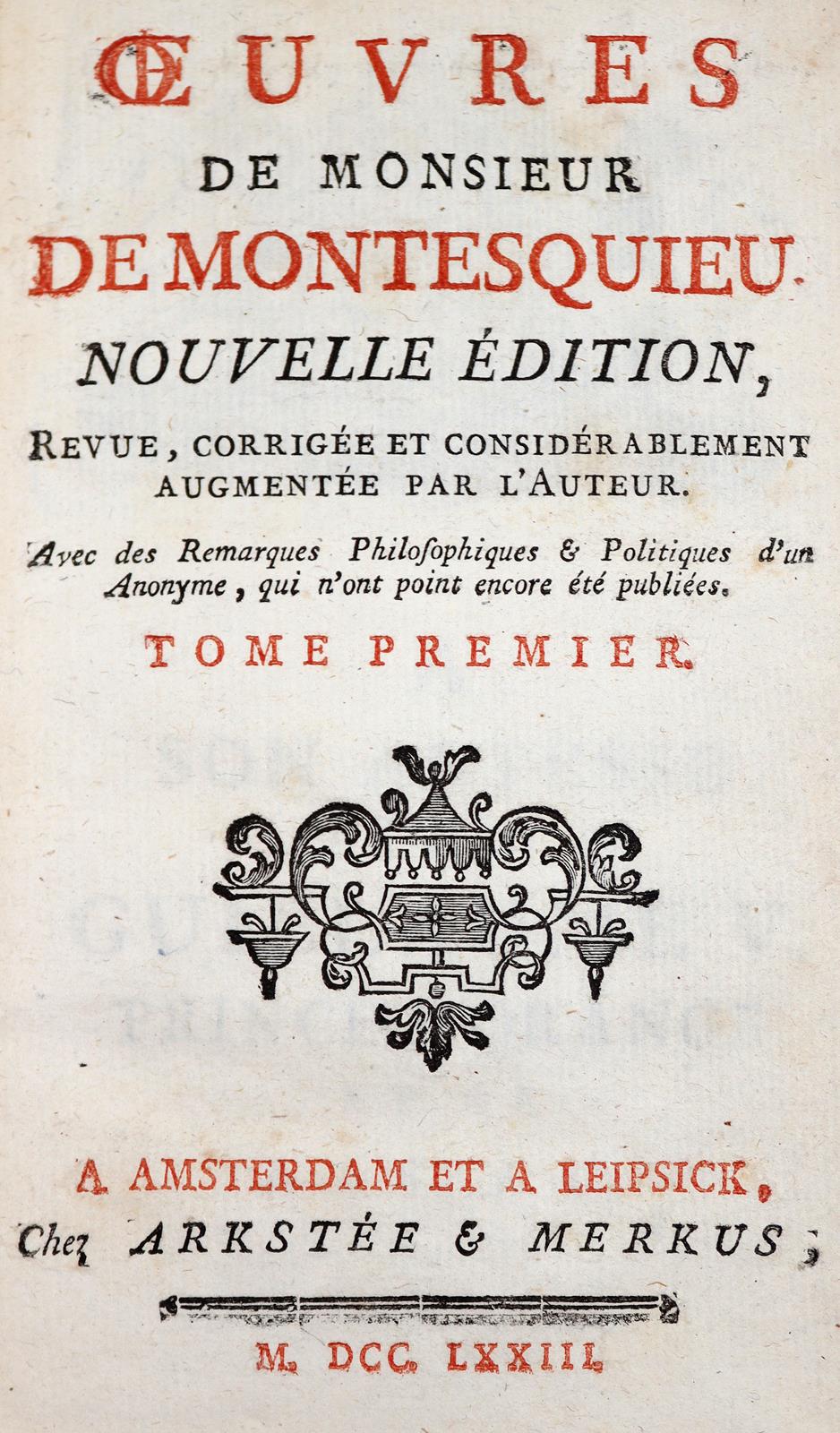 Montesquieu,C.L. de Secondat. | Bild Nr.1