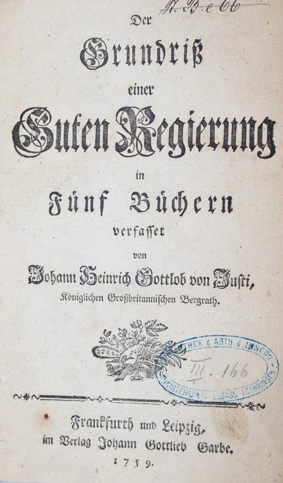 Justi,J.H.G.v. | Bild Nr.1