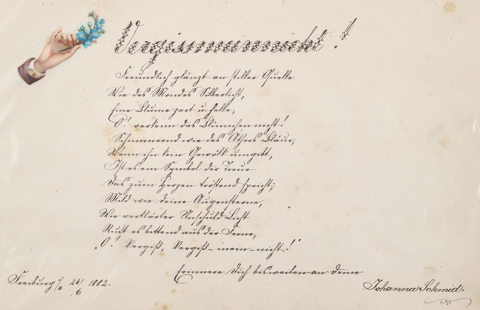 Stammbuchblätter. | Bild Nr.1