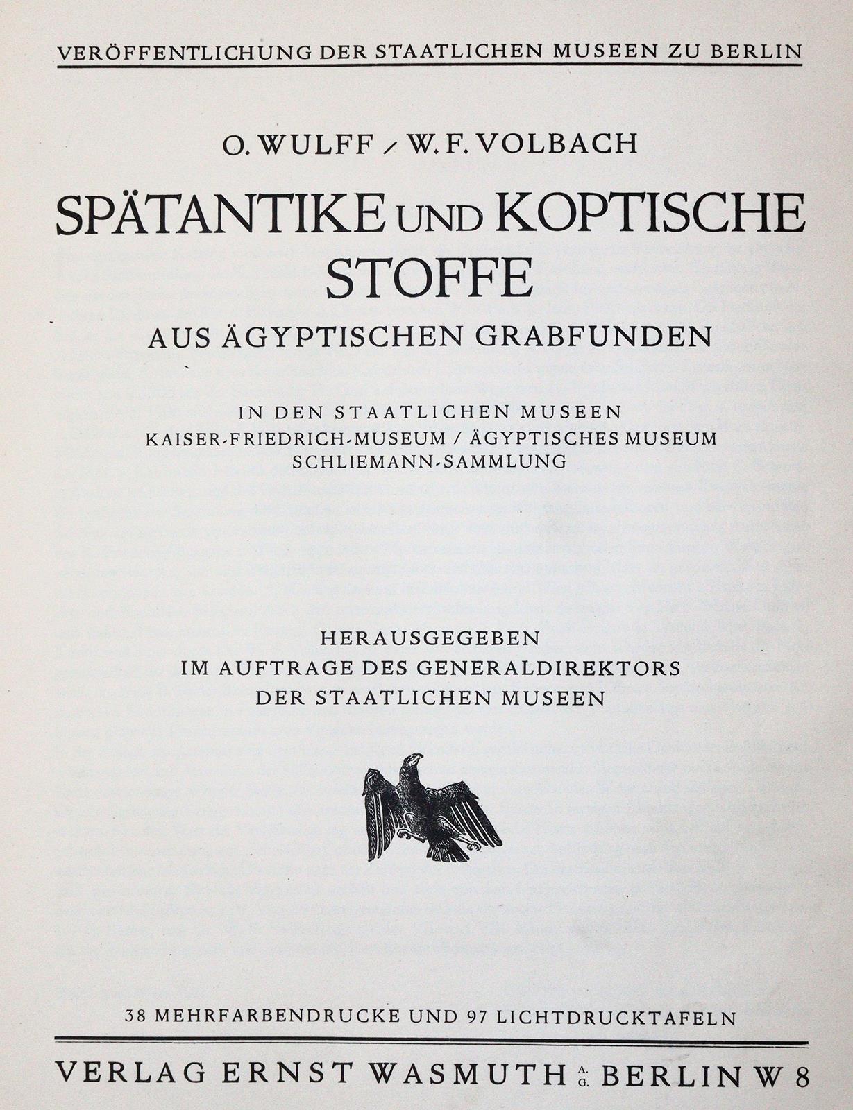 Wulff,O. u. W.F.Volbach. | Bild Nr.1