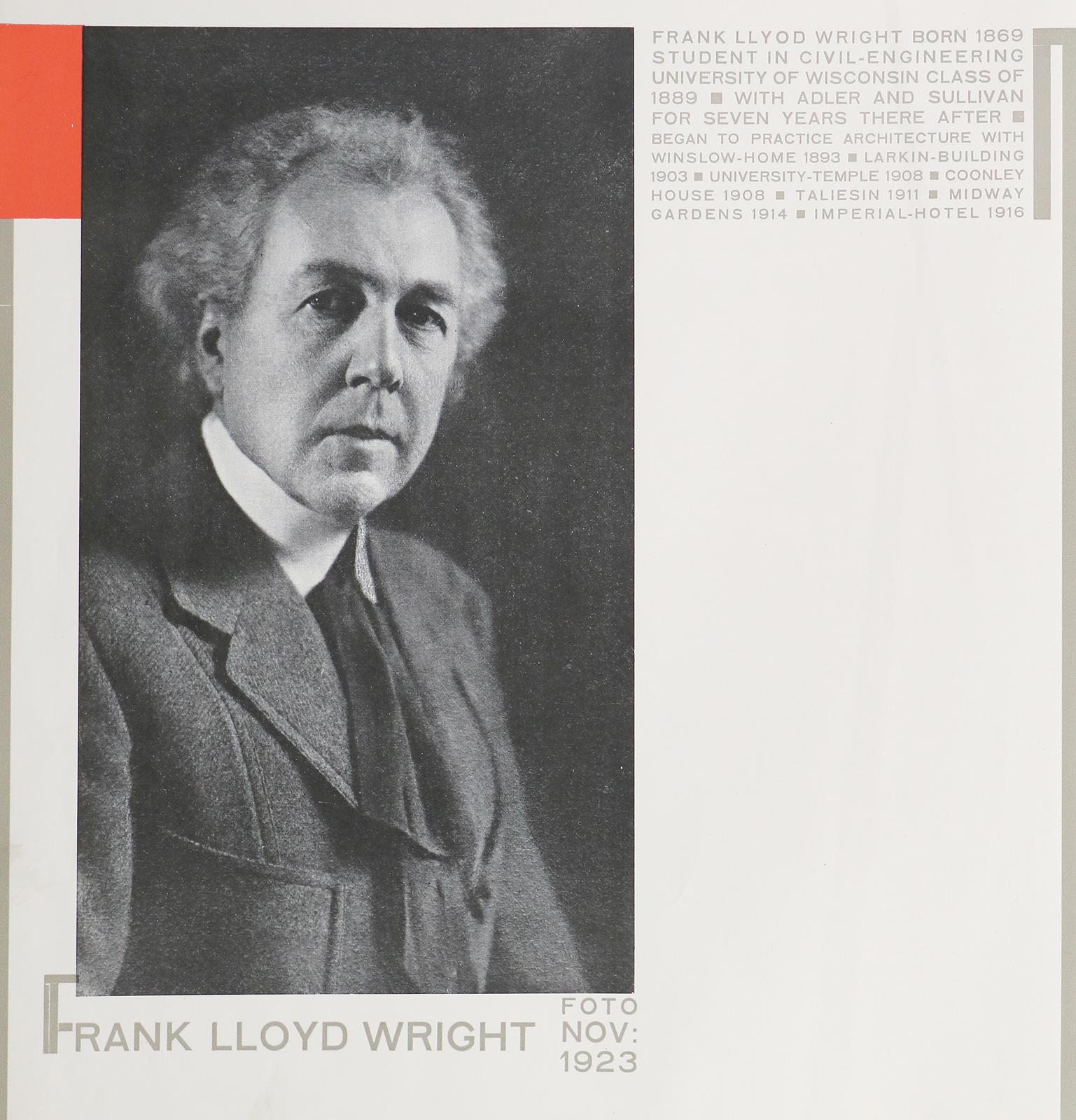 Frank Lloyd Wright. | Bild Nr.1
