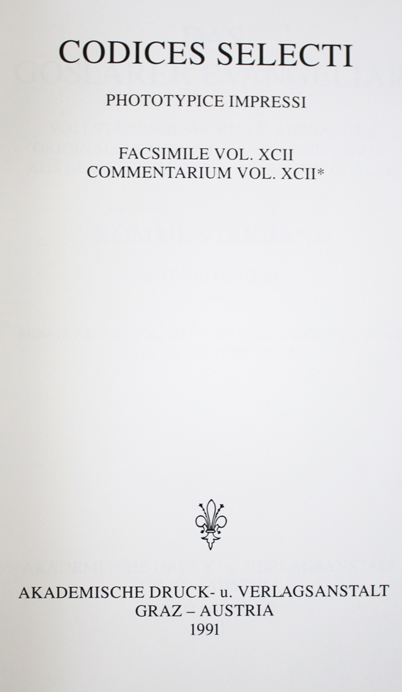 Goslarer Evangeliar. | Bild Nr.1