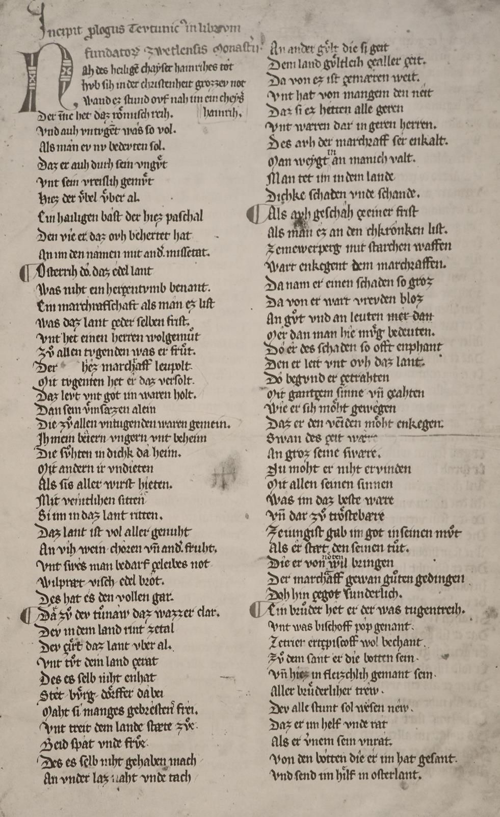 Stifterbuch des Klosters Zwettl "Bärenhaut". | Bild Nr.1