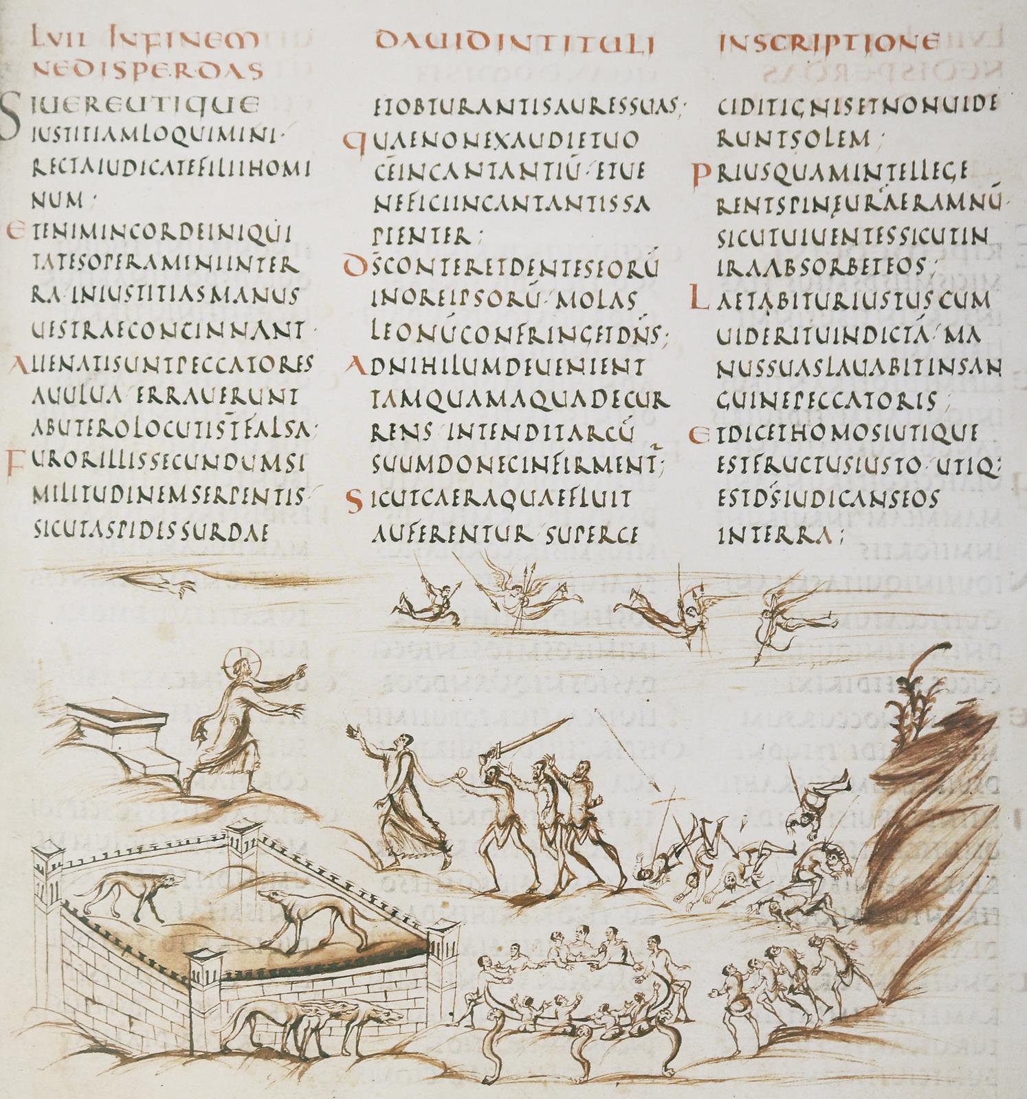 Utrecht-Psalter. | Bild Nr.1