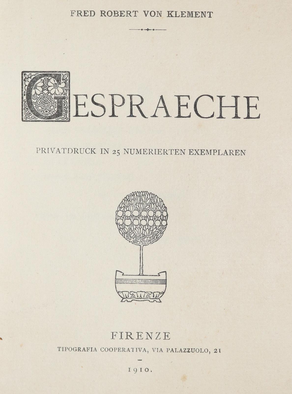 Klement,F.R.v. (d.i. A.K.v.Treldewehr). | Bild Nr.1