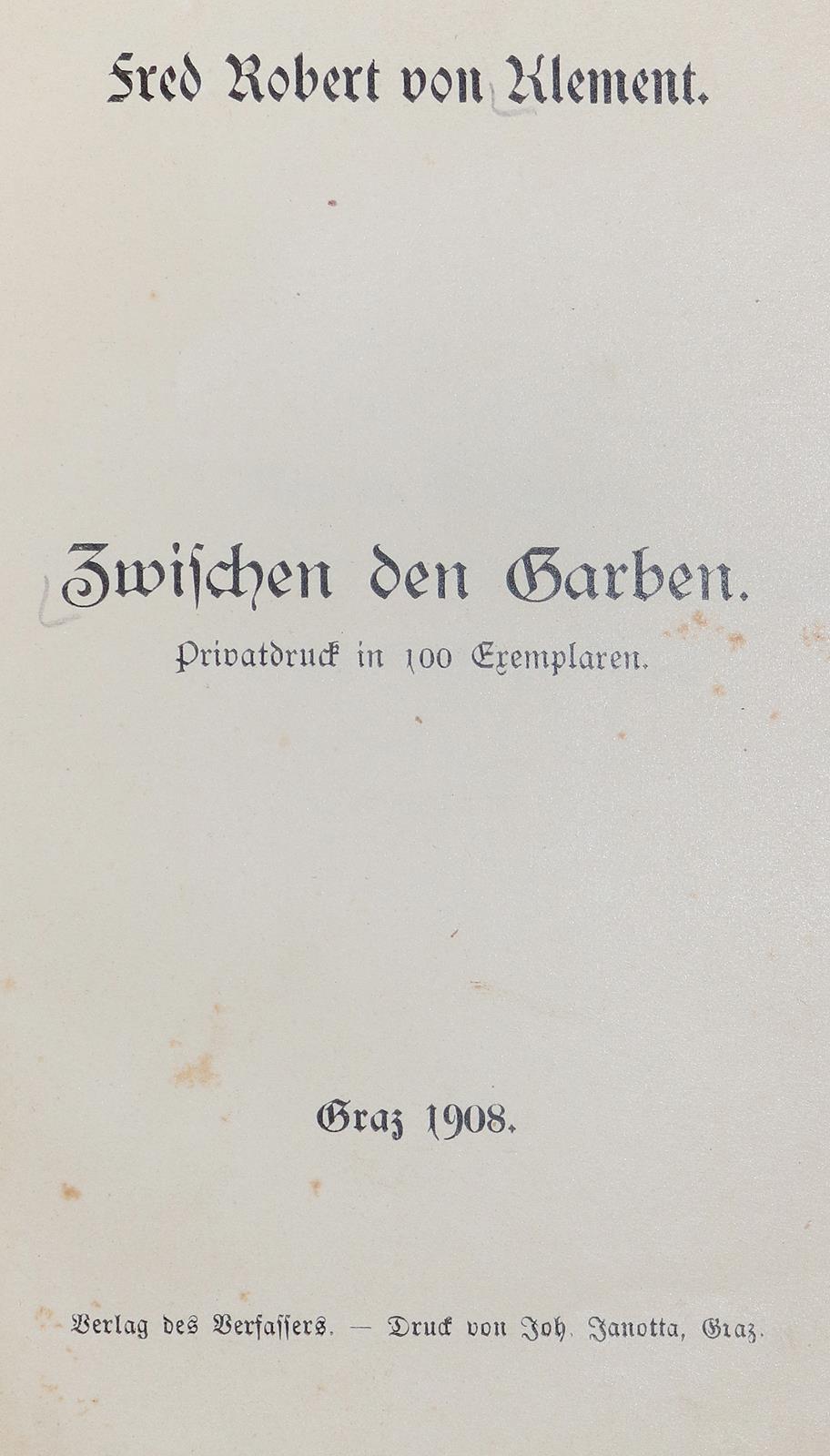 Klement,F.R.v. (d.i. A.K.v.Treldewehr). | Bild Nr.1