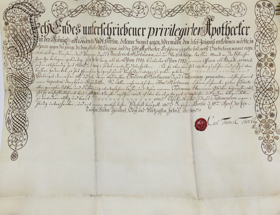 Apotheker-Lehrbrief. | Bild Nr.1