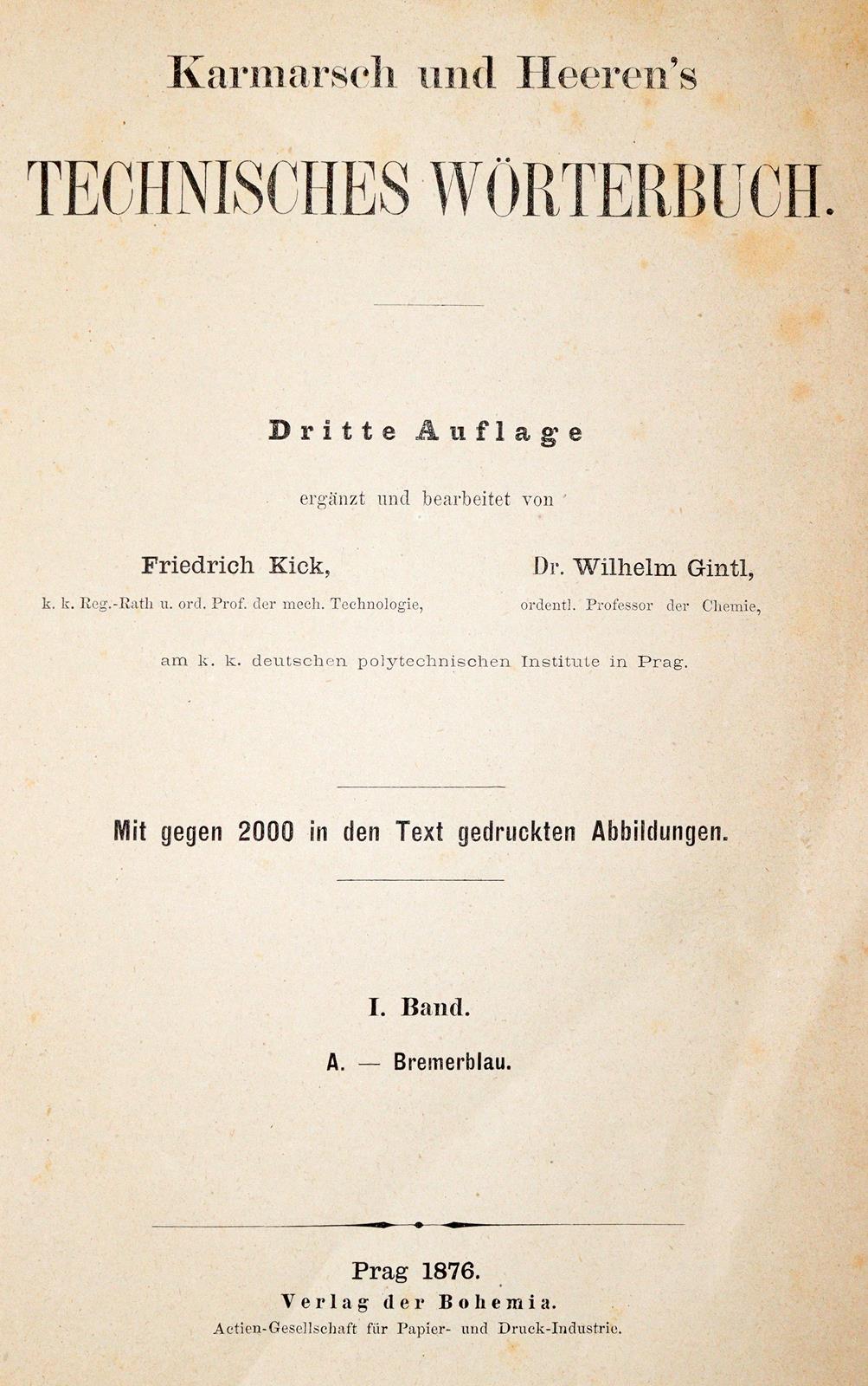 Karmarsch,K. u. Heeren. | Bild Nr.1