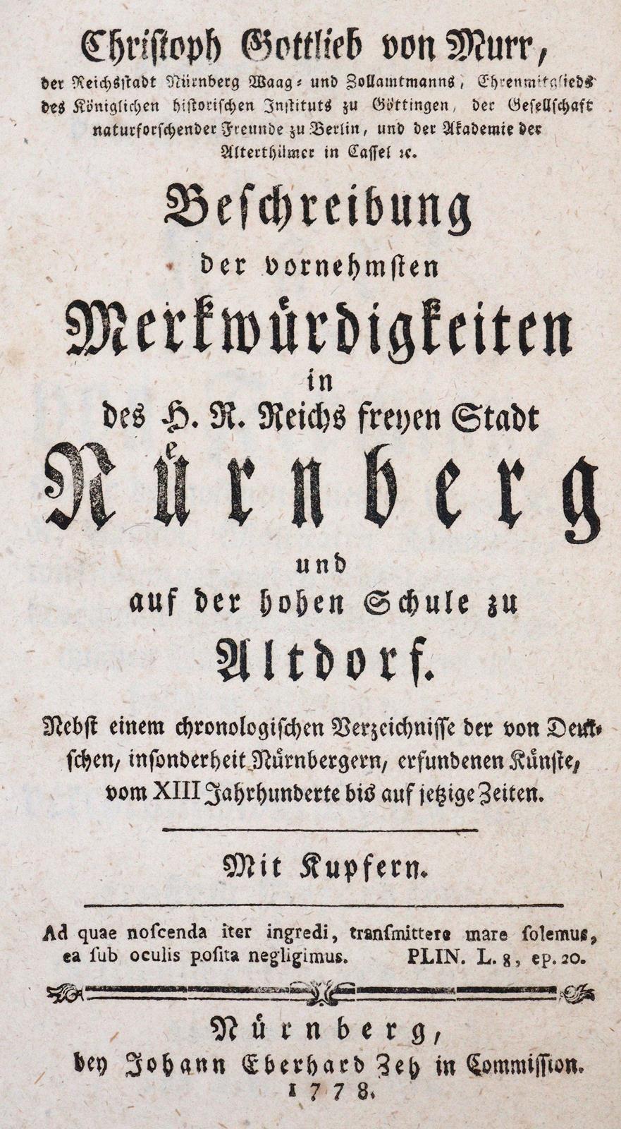 Murr,C.G.v. | Bild Nr.1