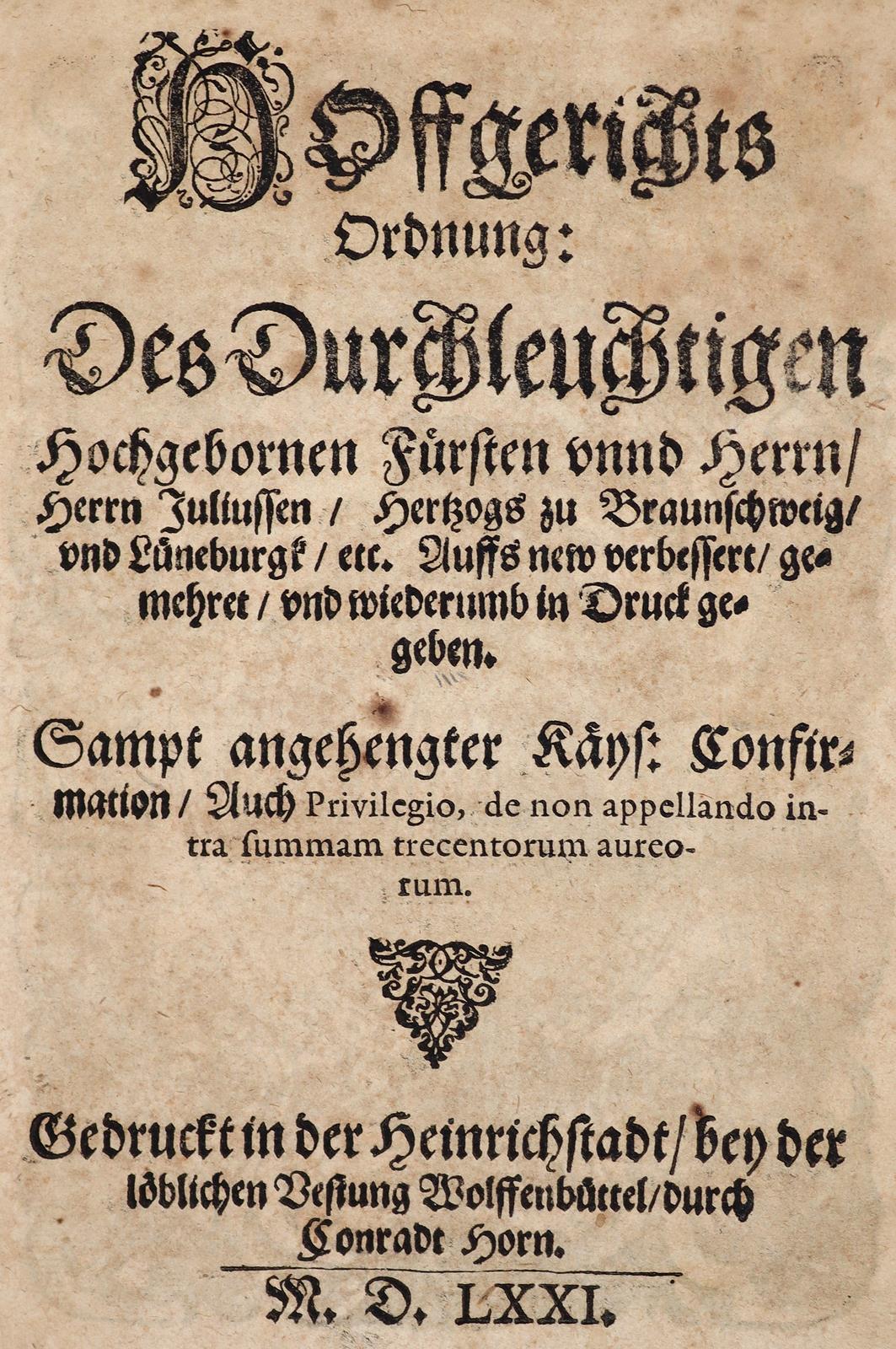 Julius, Herzog von Braunschweig-Lüneburg. | Bild Nr.1