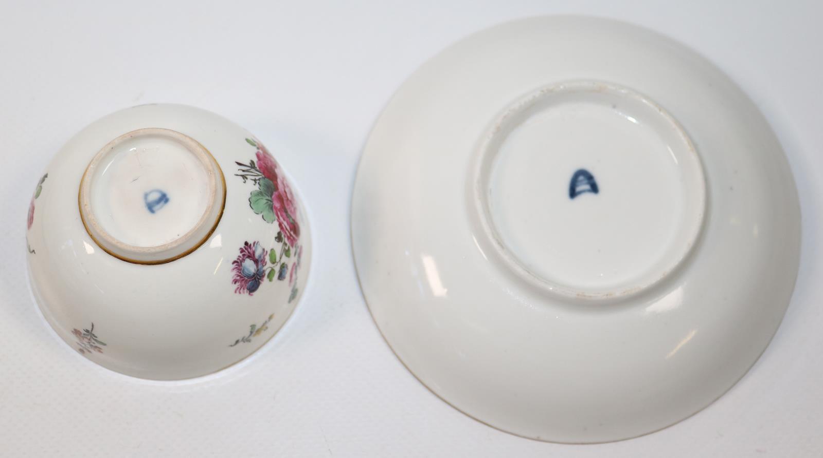 3 Koppchen und Untertassen mit Blumenmalerei. | Bild Nr.3