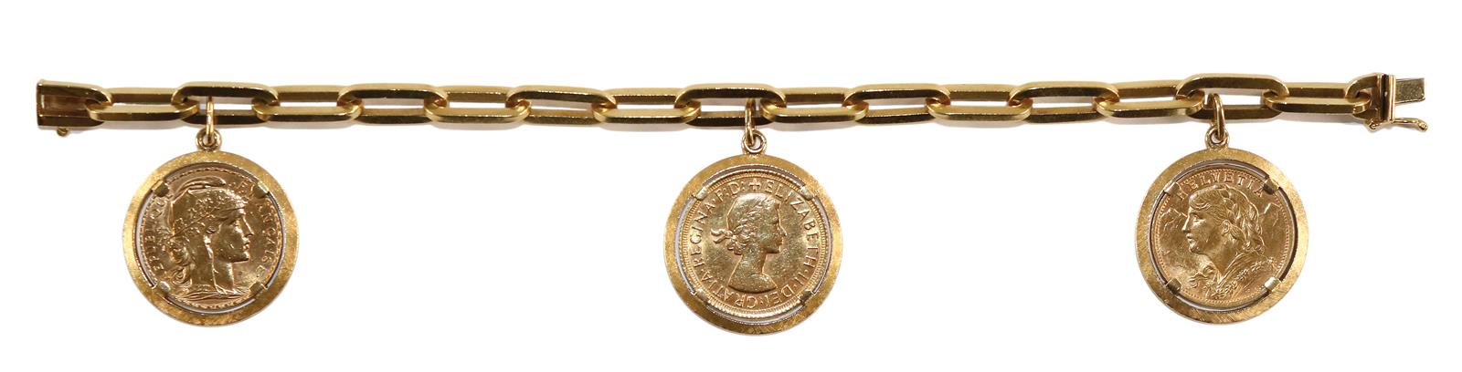 Münzarmband Goldmünzen. | Bild Nr.1