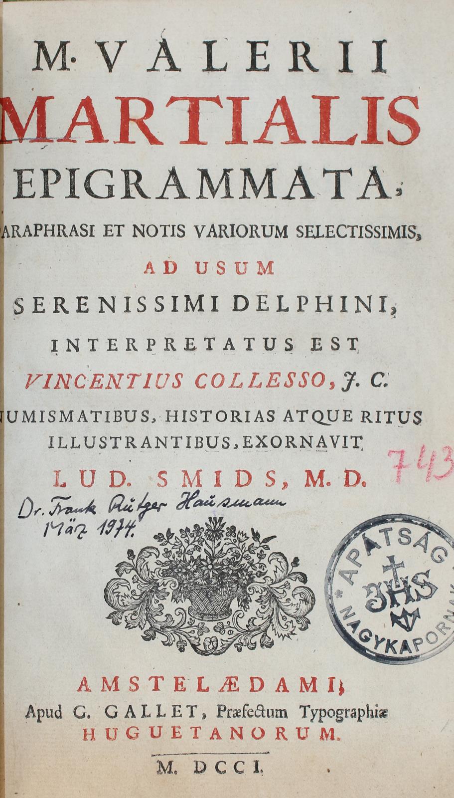 Martialis,M.V. | Bild Nr.1