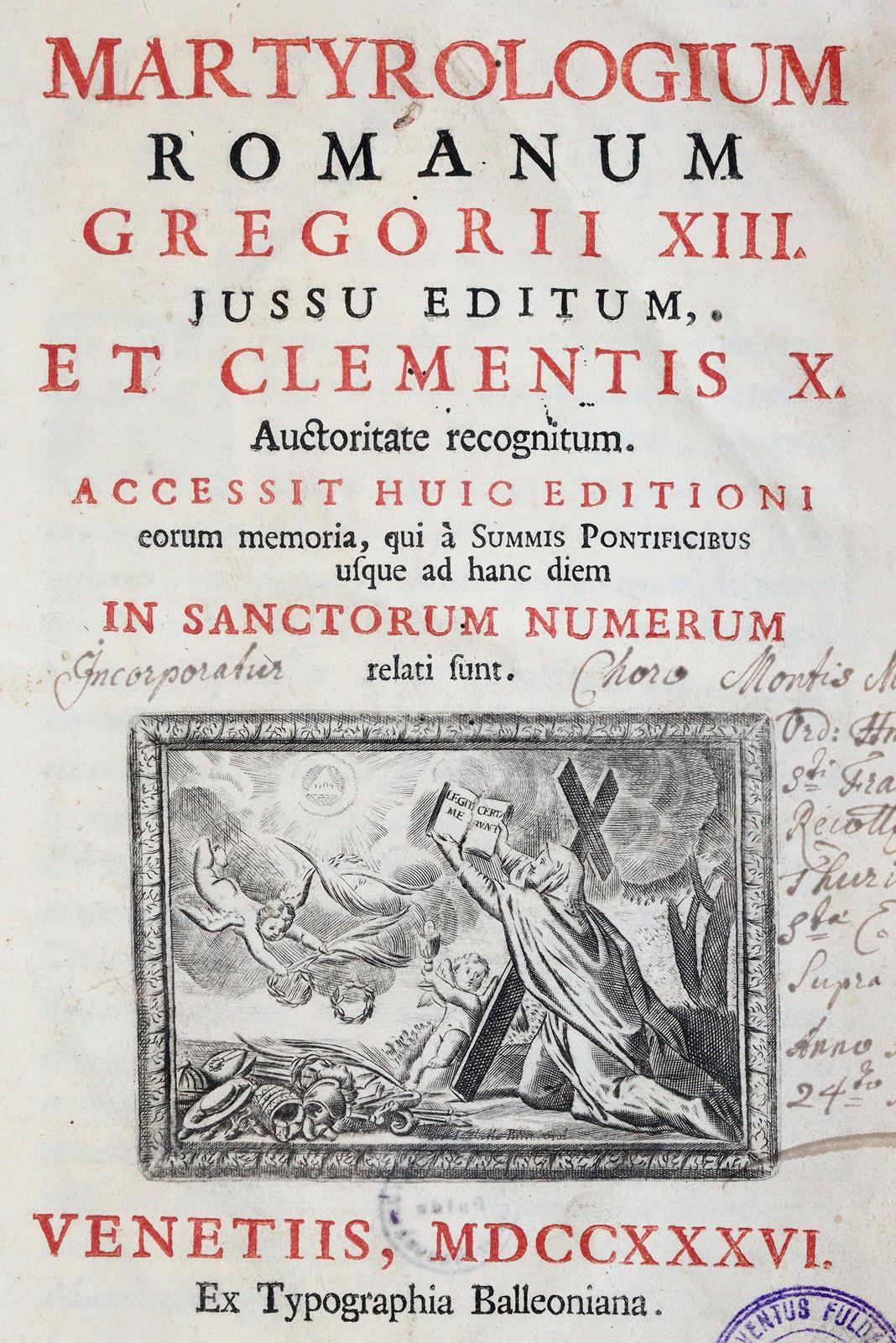 Martyrologium Romanum | Bild Nr.1