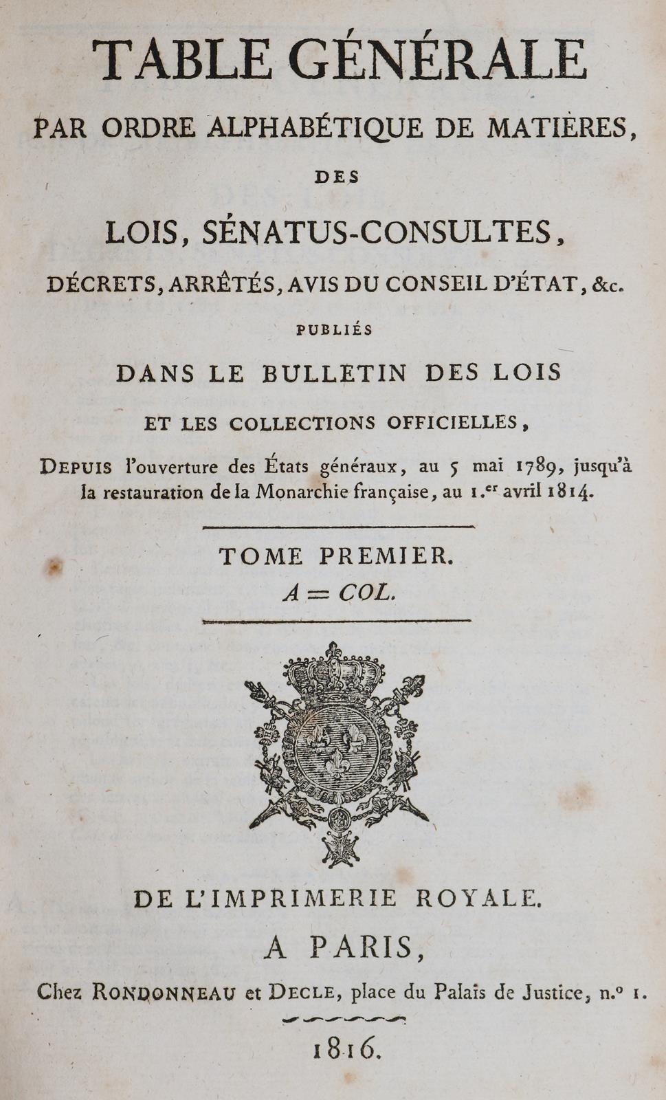 Table generale | Bild Nr.1