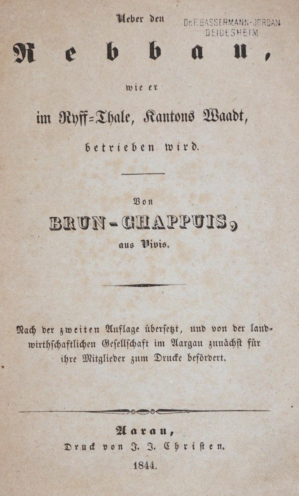 Chappuis-Brun. | Bild Nr.1