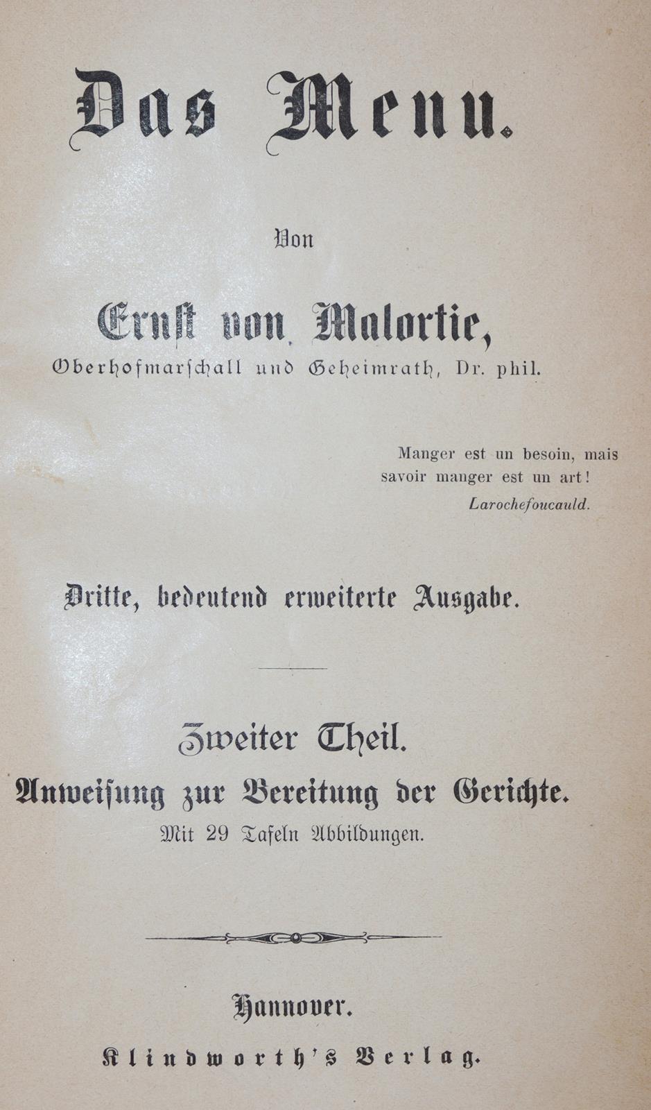 Malortie,E.v. | Bild Nr.1